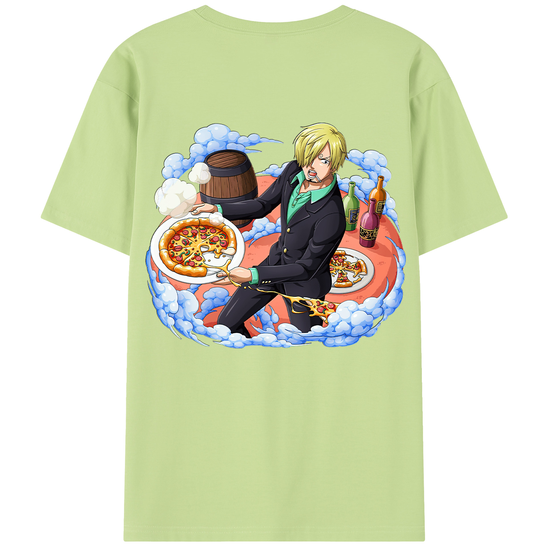 ワンピース サンジ ONE PIECE Sanji 綿100％半袖Tシャツ（背面プリント）